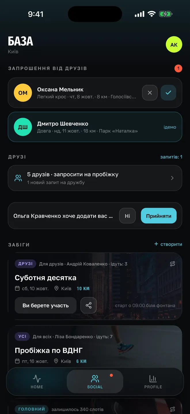 Друзі й забіги